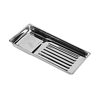 Металевий лоток для інструментів STALEKS PRO LE-10-1 з нержавіючої сталі, 19.5х9х2 см