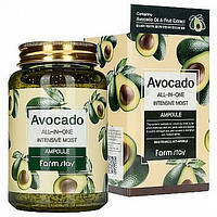 Многофункциональная сыворотка с экстрактом авокадо FarmStay Avocado All-In-One Intensive Moist Ampoule (250мл)