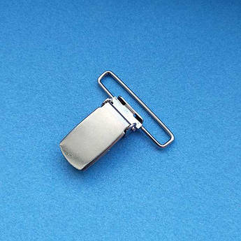 Застібка, прищіпка для підтяжки 30мм сталева нікель