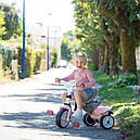 Дитячий триколісний велосипед із козирком, багажником і сумкою рожевий Smoby 741401, фото 8