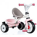 Дитячий триколісний велосипед із козирком, багажником і сумкою рожевий Smoby 741401, фото 4