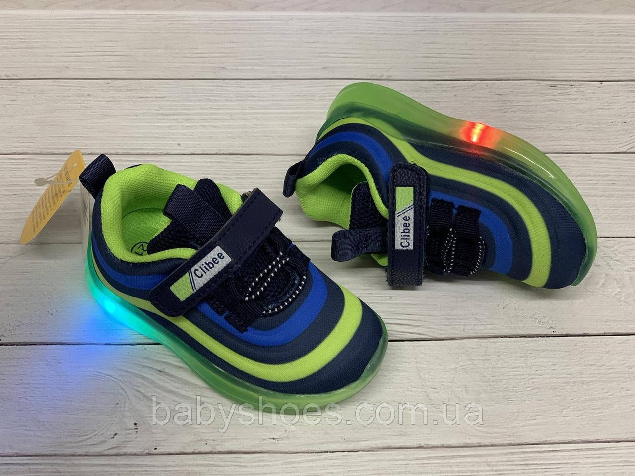 Кросівки світлодіодні для хлопчика Clibee, Польща, р.21-23 КМ-661, фото 1