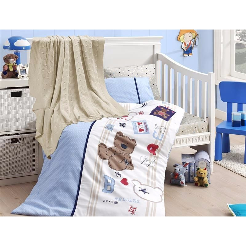 Дитяча постільна білизна з в'язаним пледом First Choice Nirvana Joy N 417
