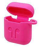 Чохол для навушників AirPods 1/2 рожевий неон, фото 3