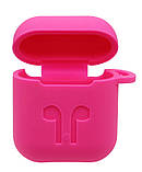 Чохол для навушників AirPods 1/2 рожевий неон, фото 2