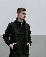 Анорак ветровка куртка весенняя осенняя мужская качественная модная черная Найк