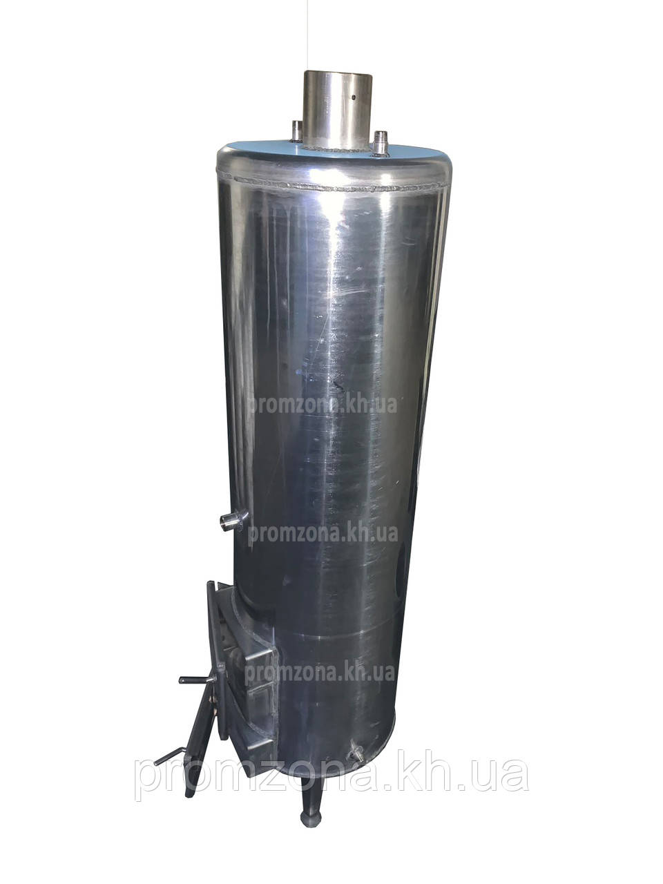Дровяной водонагреватель "Титан" на 200 литров (колонка) из нержавейки - фото 3 - id-p1395110144
