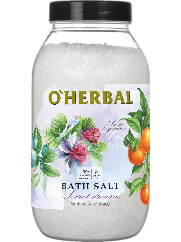Сіль для ванн O Herbal з маслом апельсина, пачулі 1100 г