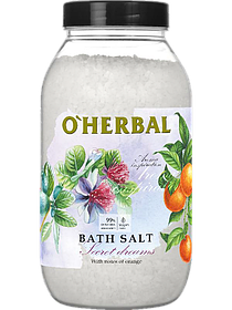 Сіль для ванн O Herbal з маслом апельсина, пачулі 1100 г