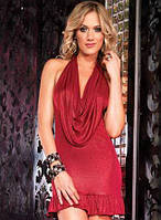 Розпродаж по закупівлі Червона сукня з коміром хомут B3269