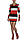 Коротке Плаття чорно-біло-червону смужку S460307, фото 3