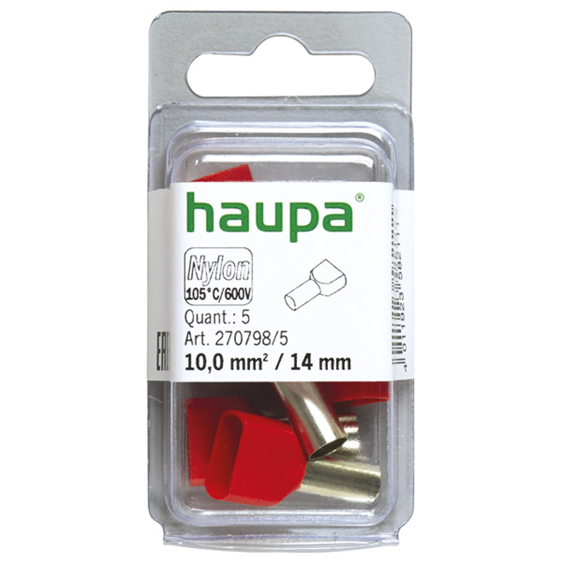 Наконечник кабельний для подвійного провідника 10/14 (100шт/уп), фото 1