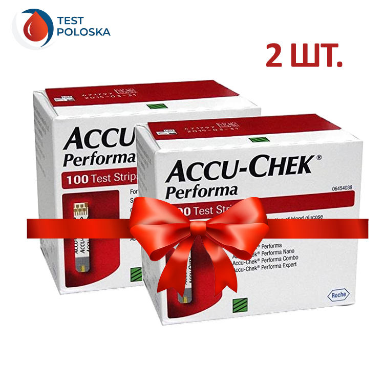 Тест-смужки Акку-Чек Перформа (Accu-Chek Performa) 100 шт. 2 упаковки
