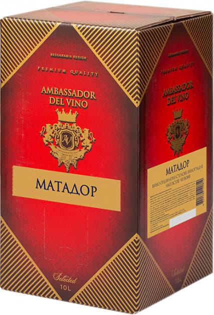 Вино «Матадор» червоне напівсухе столове ТМ Амбасадор, 10 л в коробці