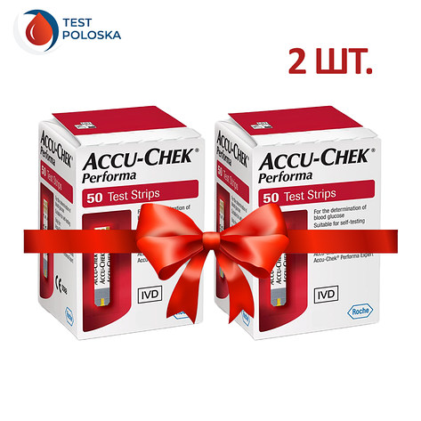 Тест-смужки Акку-Чек Перформа (Accu-Chek Performa) 50 шт. 2 упаковки, фото 1