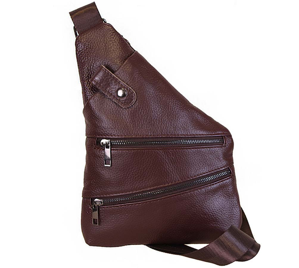 Якісна Чоловіча шкіряна сумка Dovhani R1901BROWN-111 Коричнева