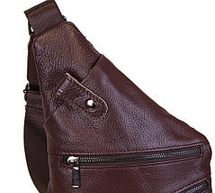 Якісна Чоловіча шкіряна сумка Dovhani R1901BROWN-111 Коричнева, фото 4