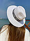 Чудова біла пляжна капелюх з декором, фото 4