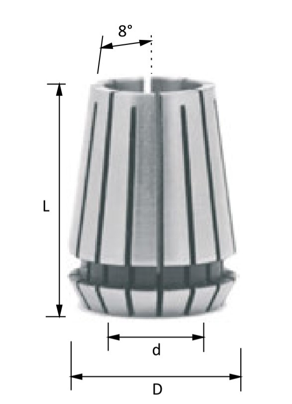 Цанги "ER32" ЧПУ верстати ER32D06 6x33x40