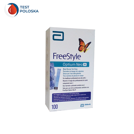 Тест смужки Фрі Стайл Оптіум Нео Н (FreeStyle Optium Neo H) 100 шт., фото 1