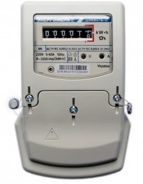 Електролічильник Енергоміра 1ф ЦЭ6807-U K 1 220B (5-60 А) М6Ш6 Харків