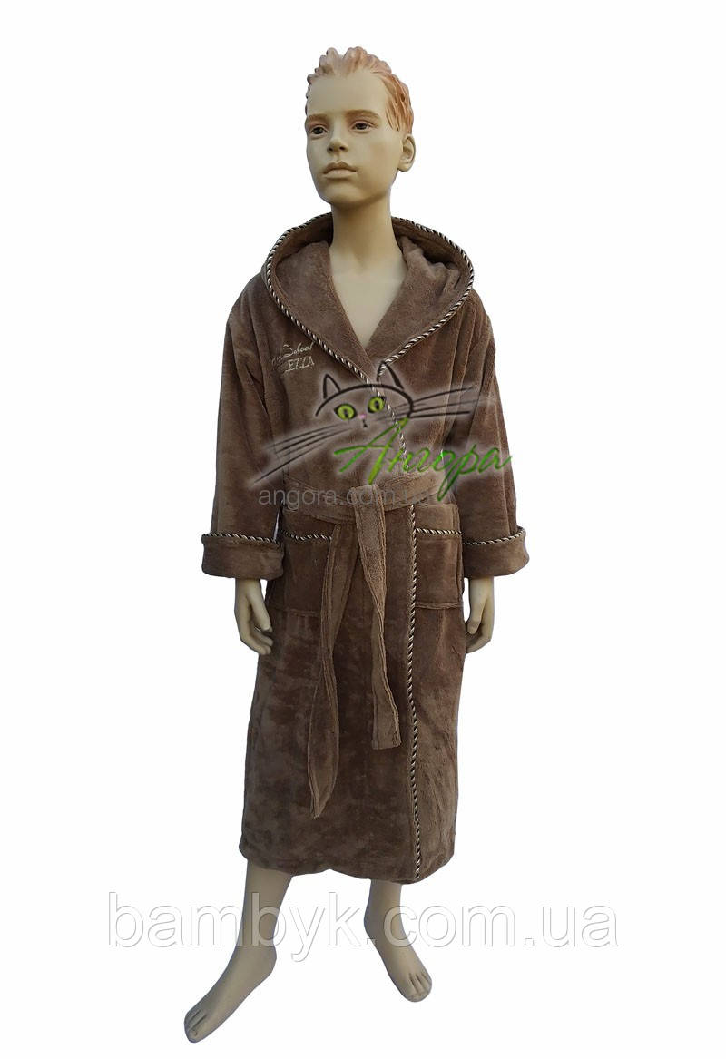 Бамбуковый Халат с Капюшоном для Мальчика Подростка Bellezza — Купить ...
