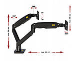 Кронштейн настільний для двох моніторів 22' - 32' NB F195A, фото 5