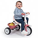 Дитячий триколісний велосипед 3 в 1 Бі Муві Комфорт рожевий Smoby 740415, фото 7