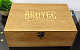Подарунковий набір для віскі в дерев'яній коробці графин і 2 келиха Whiskey Decanter Set with 2 Low-Crystal Ball, фото 8