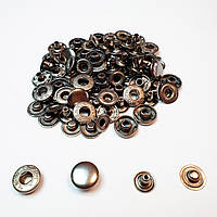 Кнопки Alfa 15мм(720шт)Блек никель (Турция).Кнопки для курток, для одежды