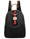 Жіночий рюкзак із нейлону. Жіночий портфель. Жіноча сумка чорна. РД5, фото 10