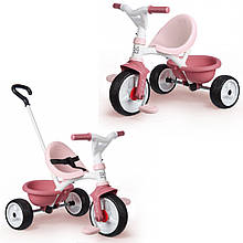 Дитячий триколісний велосипед 2 в 1 Бі Муві рожевий Smoby 740332