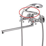 Тримач Лійки душу НА ЗМІШУВАЧ для душу ванни двовентильний (вилка) Champion Smes, фото 4