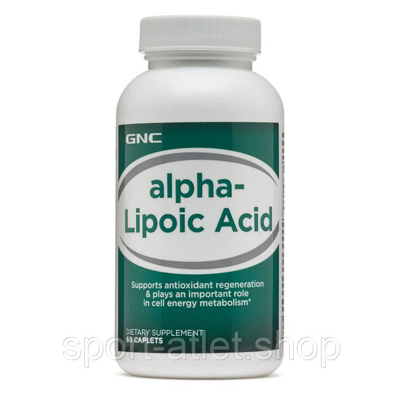 Натуральна добавка GNC Alpha-Lipoic Acid 100, 60 каплет