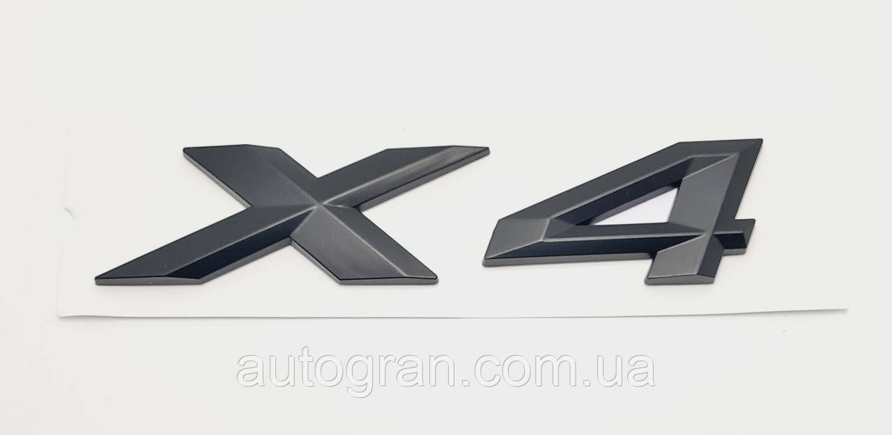 Емблема напис багажника BMW X4 чорна, фото 1