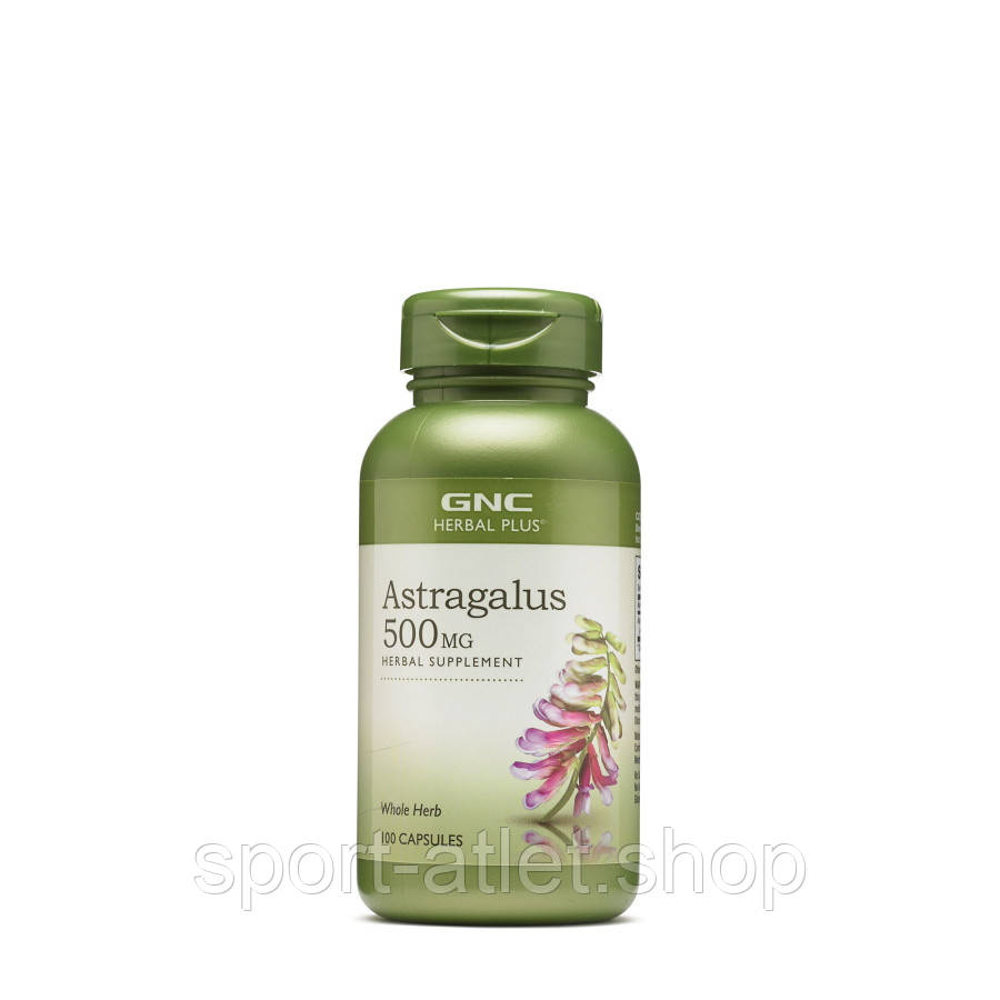 Натуральна добавка GNC Herbal Plus Astragalus 500 mg, 100 капсул