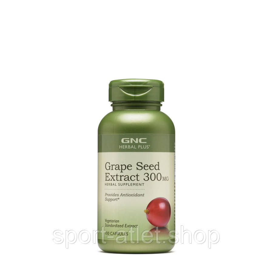 Натуральна добавка GNC Herbal Plus Grape Seed Extract 300 mg, 100 капсул