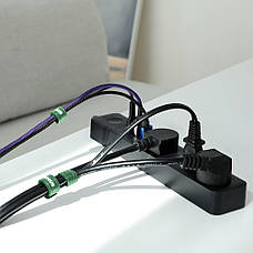 Стрічка органайзер-липучка для кабелів Baseus Colourful Circle 3 м Зелений (ACMGT-F06), фото 2