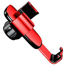 Тримач (автотримач) для телефону в машину Baseus Metal Age Gravity Car Mount Червоний (SUYL-D09), фото 4