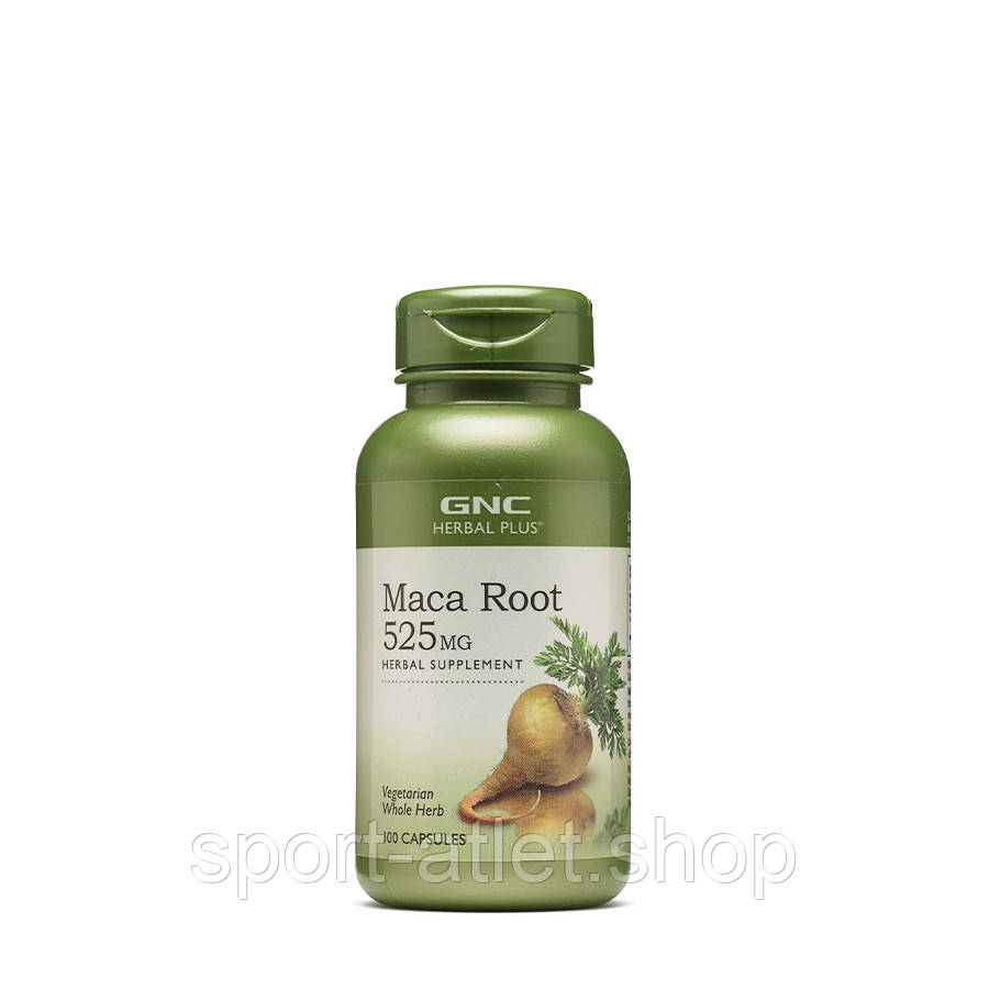 Натуральна добавка GNC Herbal Plus Maca Root 525 mg, 100 капсул