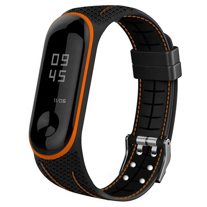 Ремінець Honeycomb Pattern для Xiaomi Mi Band 5 / 6 Orange