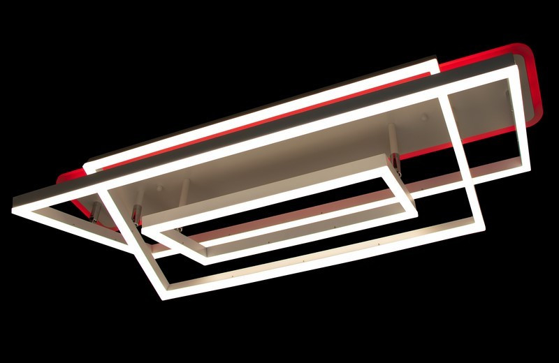 Стельова LED-люстра з димером і підсвіткою 11001/3WH LED 3color dimmer, фото 1