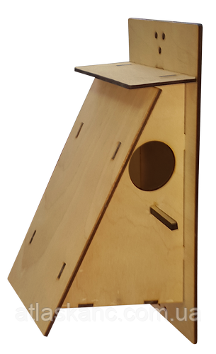 Скворечник No 3 скошений 16 х 17 х 30 см AS-4352
