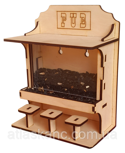 Годівниця No 8 Барна стійка 16.3 х 9 х 20 см AS-4300, фото 1