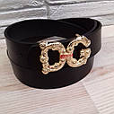 Ремень кожаный в стиле Dolce&Gabbana D&G (Дольче Габбана), фото 3