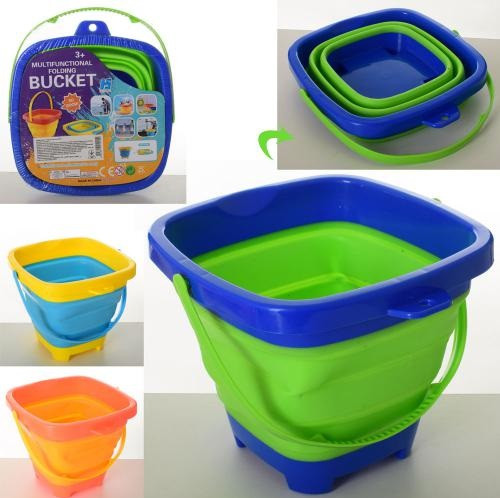 Відерце складане для пісочниці 16 см, паковання 19-22-4 см KM898-1