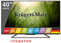Новий LED-телевізор 40 дюймів Kruger&Matz KM0240 Т2 з Європи з гарантією