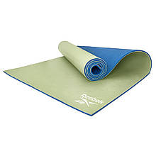 Мат для йоги Reebok Double Sided синій/зелений (RAYG-11060BLGN)