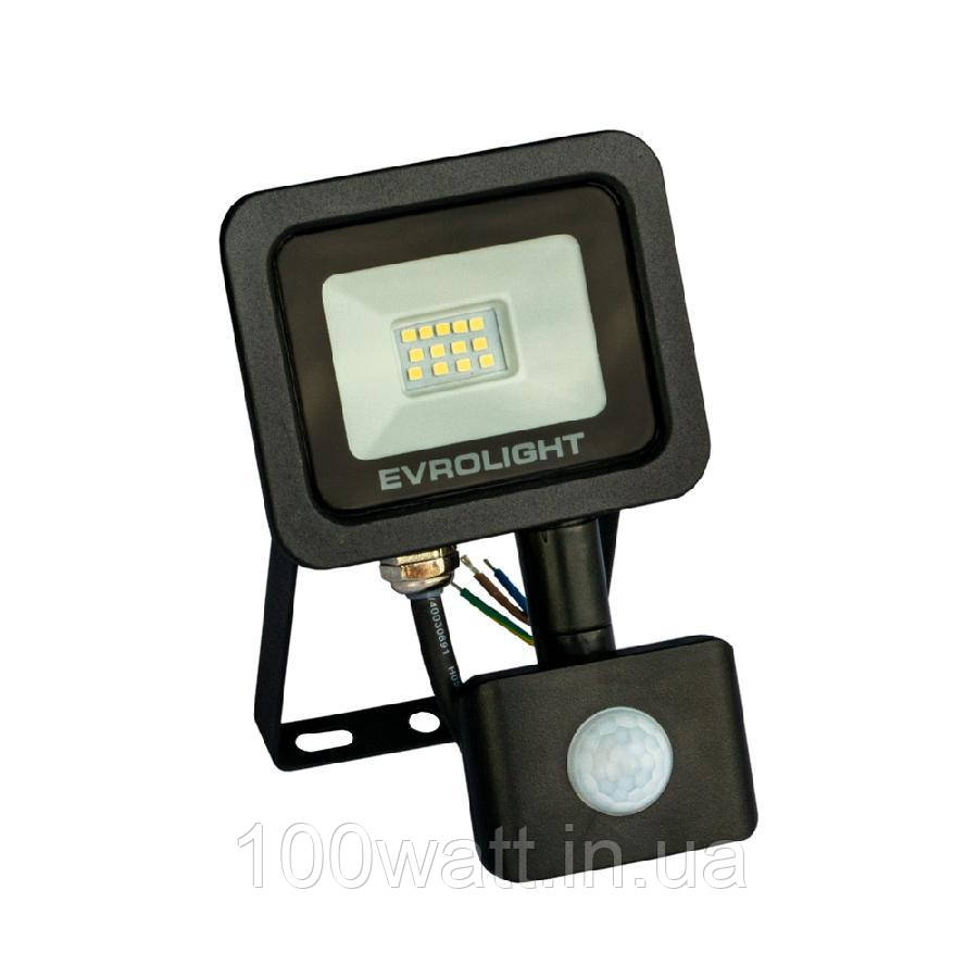 Прожектор світлодіодний із датчиком руху EVROLIGHT FM-01D-10 10 W 6400 K