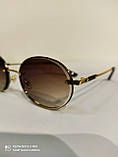 Сонцезахисні окуляри Модні Стильні Овальні коричневі Окуляри жиночi Kaizi, фото 2